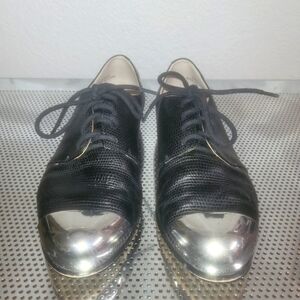 French Connection Silver Toe Oxfords